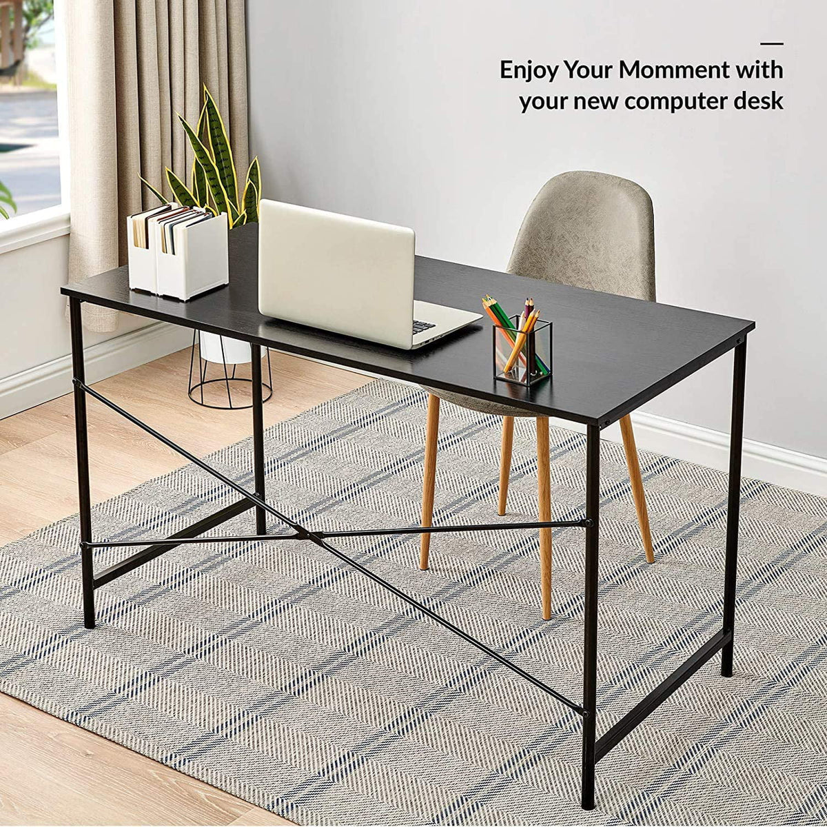 47 inch Black Computer Desk Metal Frame Q759931