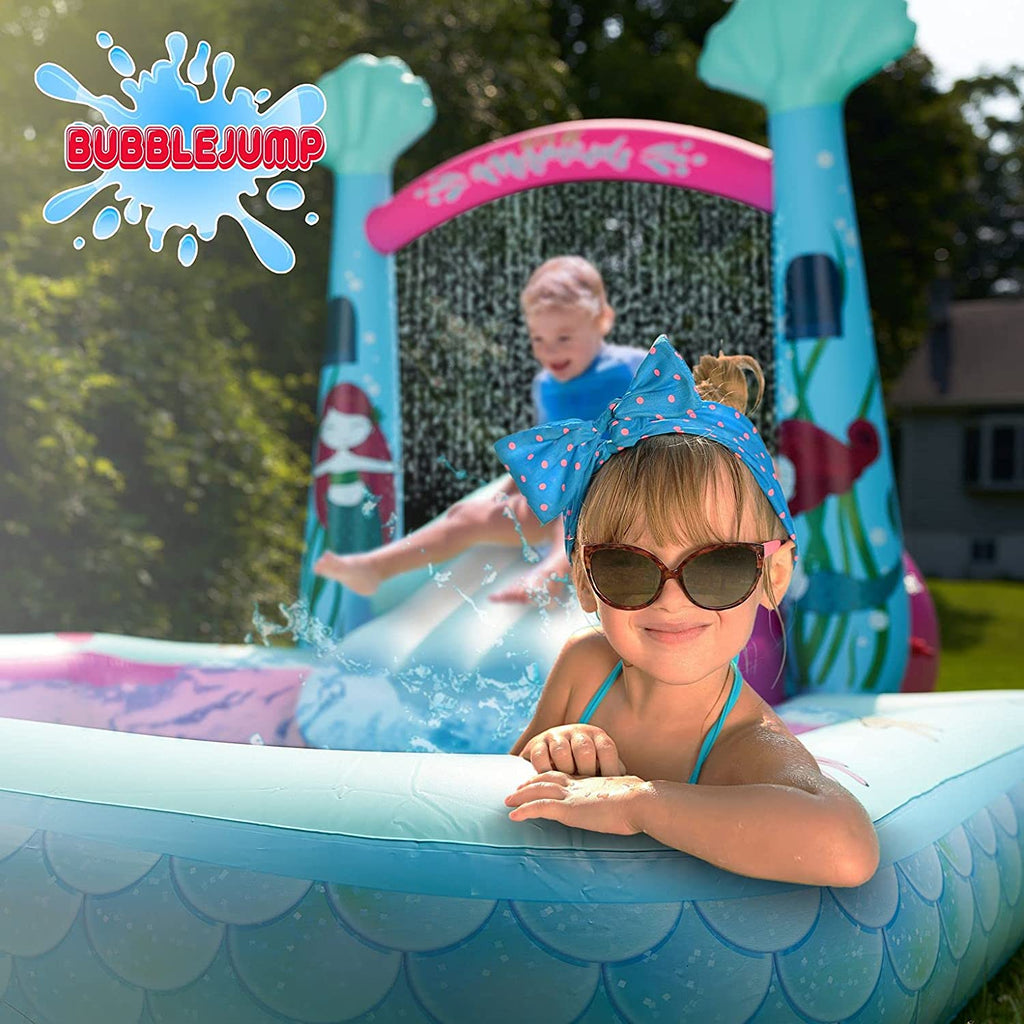 Water Slip and Slide for Kids Pool, Swimming Pool for Kids 3-10, Blow Up Baby Pool with Slide for Toddlers Age 1-3, Kiddie Pool J60846