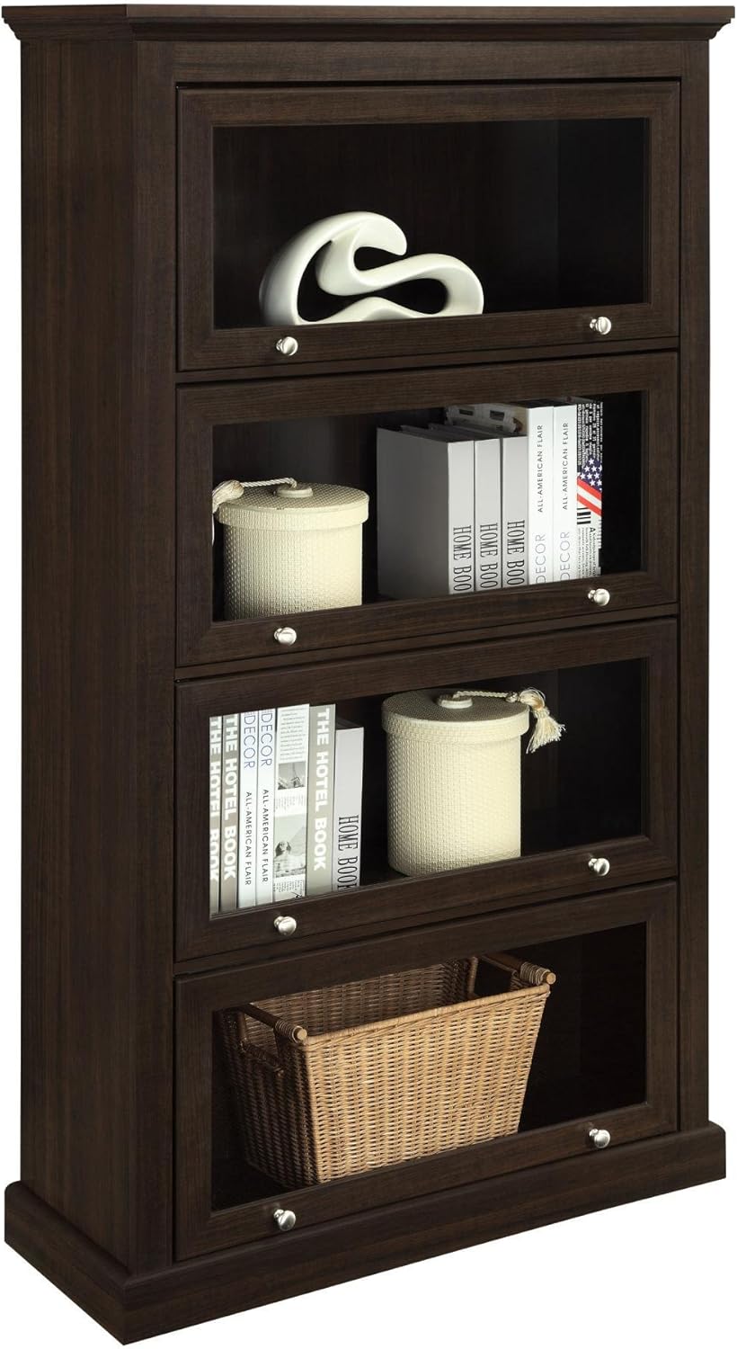 Espresso 4 Shelf Barrister Bookcase L53736