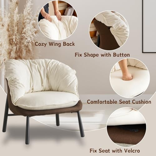Black & Gray Velvet Barrel Chair with Metal Legs P55193