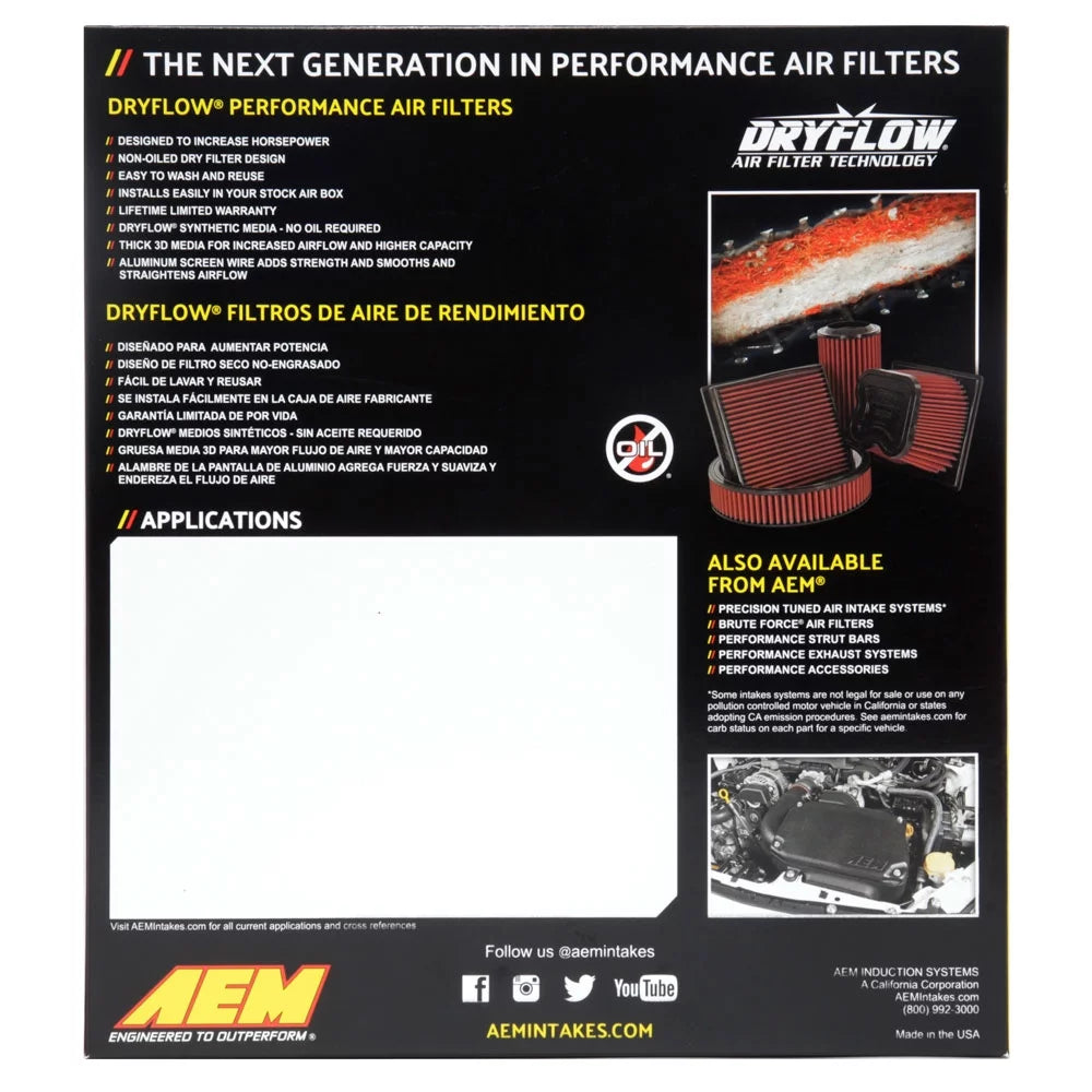 DryFlow Air Filter V440