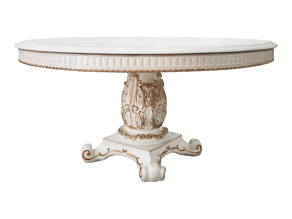 Wooden Round Dining Table with Pedestal Q363796