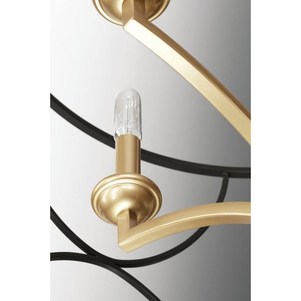 Eight Light Foyer Black E170