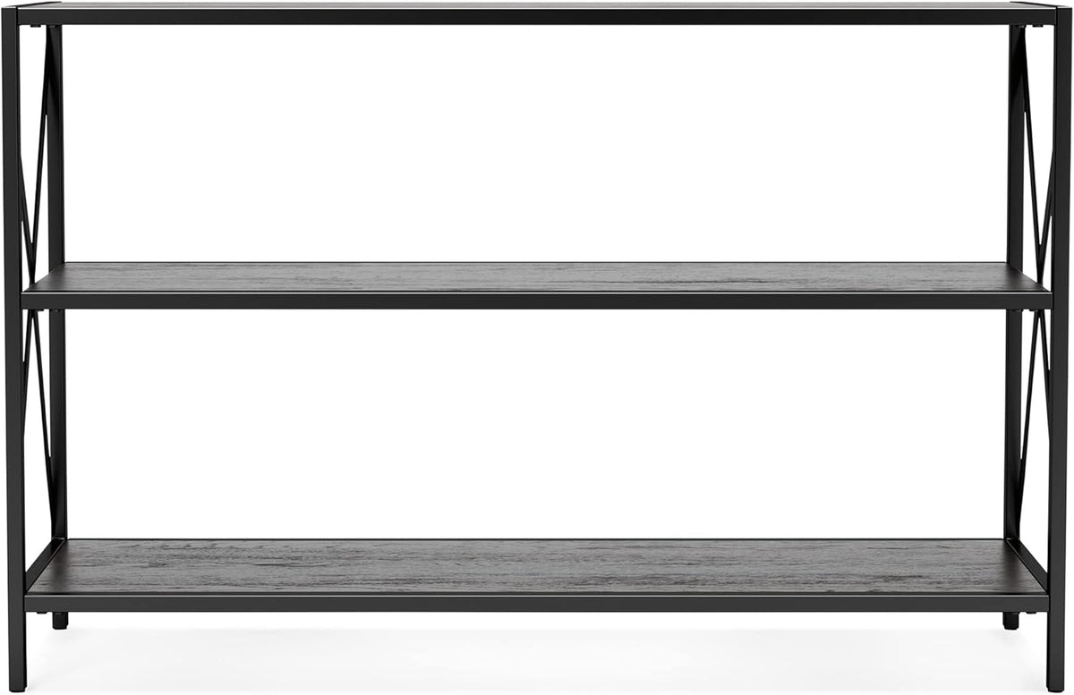 2 Tier Dark Gray Bookcase I3448