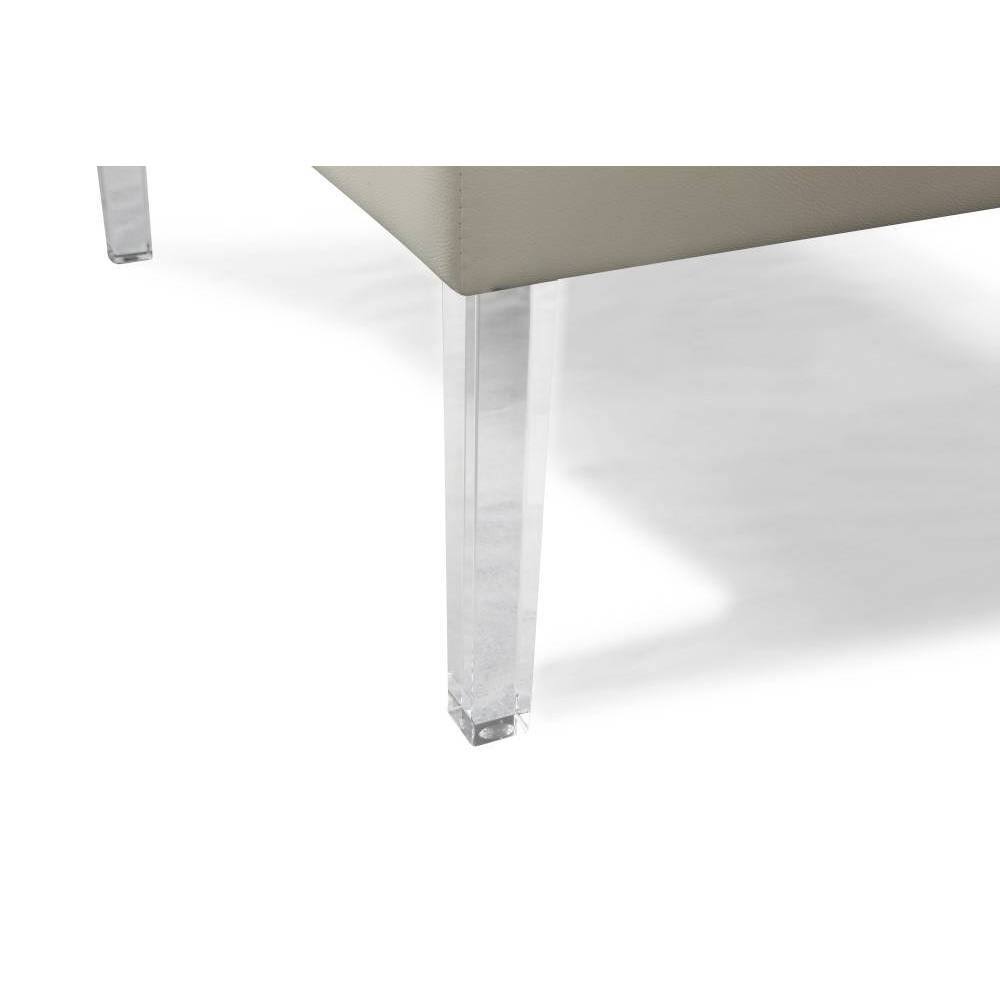 White PU Button Tufted Square Ottoman G5266