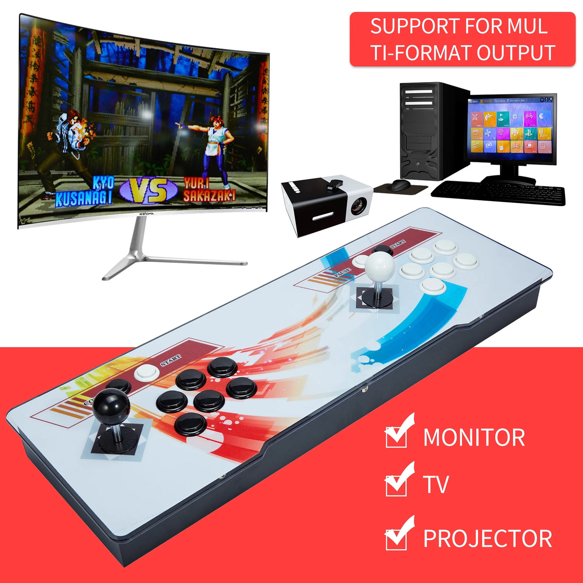 8000 Games in 1 Arcade Game Console J7577