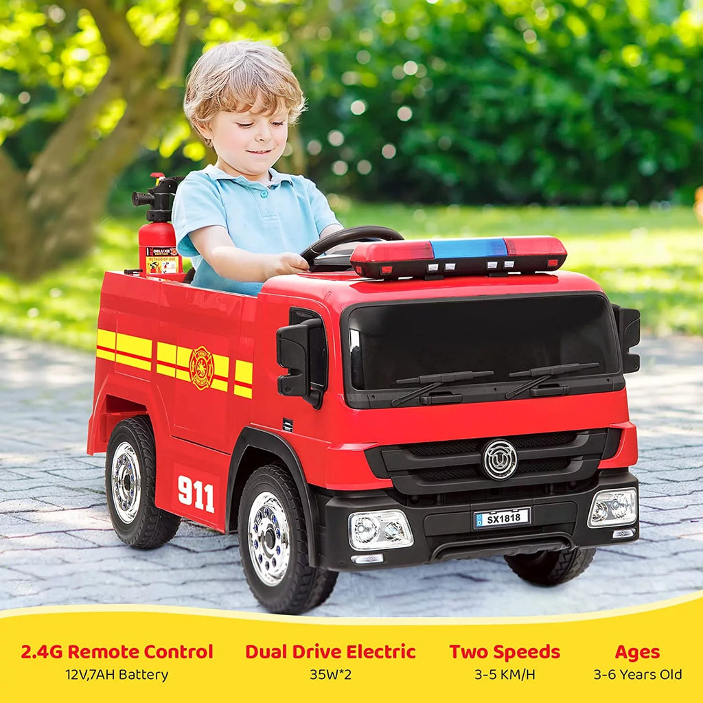 12V Battery Powered Ride On Fire Truck S2049