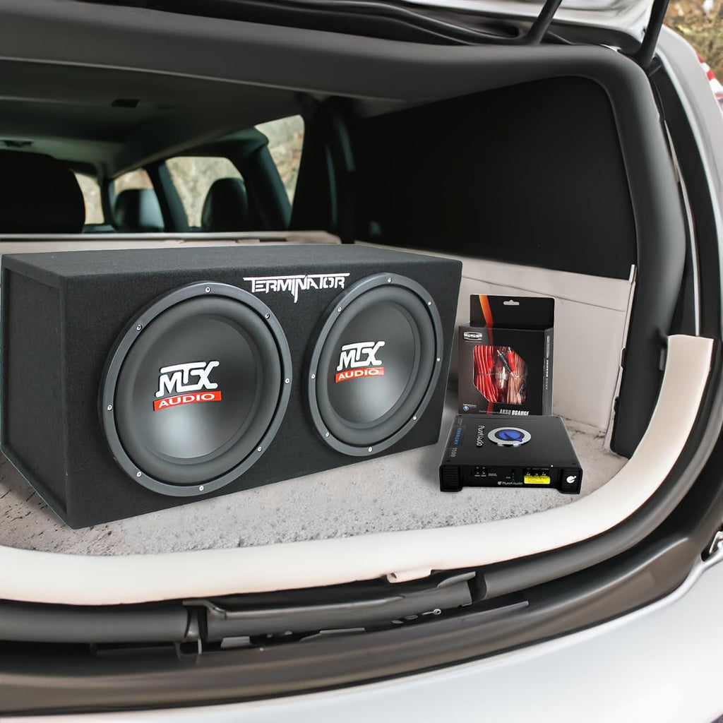 12" 1200 Watt 4 Ohm Dual Loaded Car Audio Subwoofer Package with Sub Enclosure Z151115