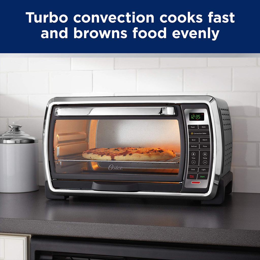 Digital Convection Toaster Oven, 6-Slice, Black/Polished Stainless Y987