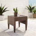Brown Wicker Side Table Y36501
