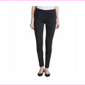 Black Mid Rise Slim Fit Pull On Pants Y141