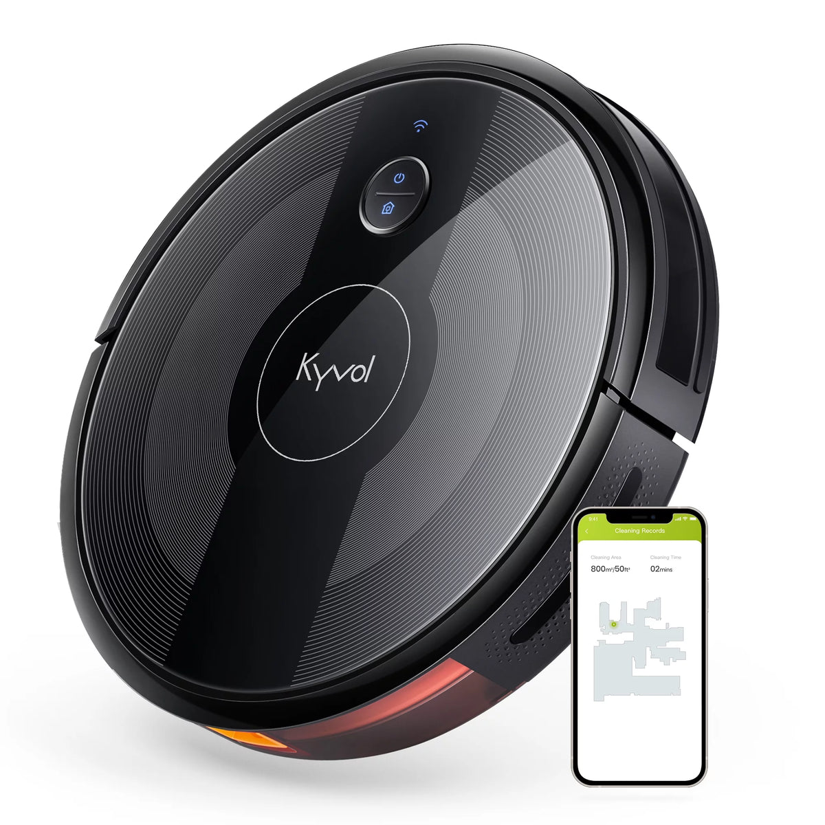 Robot Vacuum Cleaner with Mapping Technology, 2600Pa, 150 mins Runtime, Ultra-Slim T30317