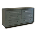 Gray Wood Dresser with Mirror Y1498