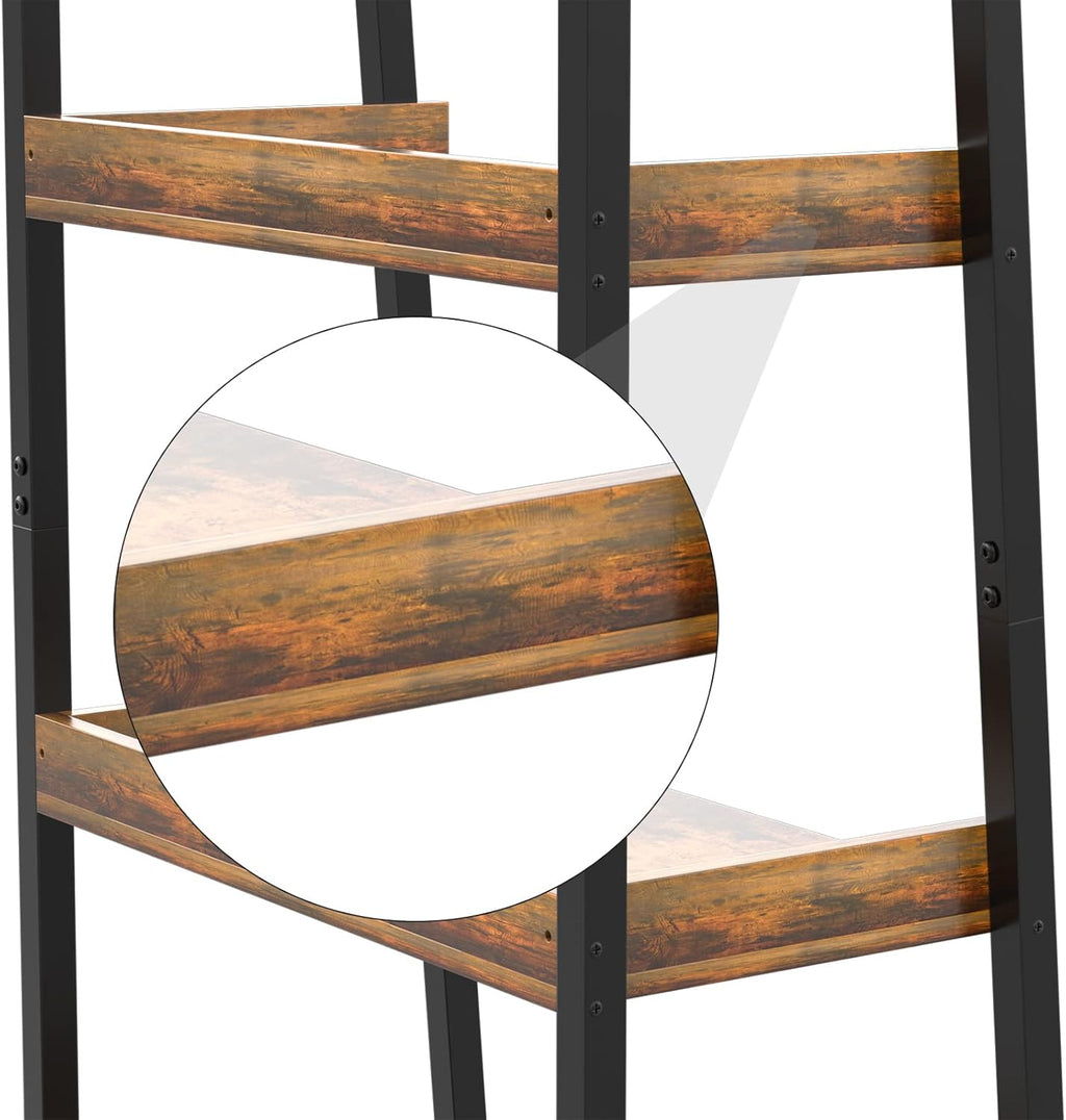 Adjustable Wood and Metal Bookshelf Q9510