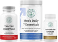 7 Organic Mushroom Complex + Men's Daily 7 Essentials + Tri-Core Essentials Bundle K3928