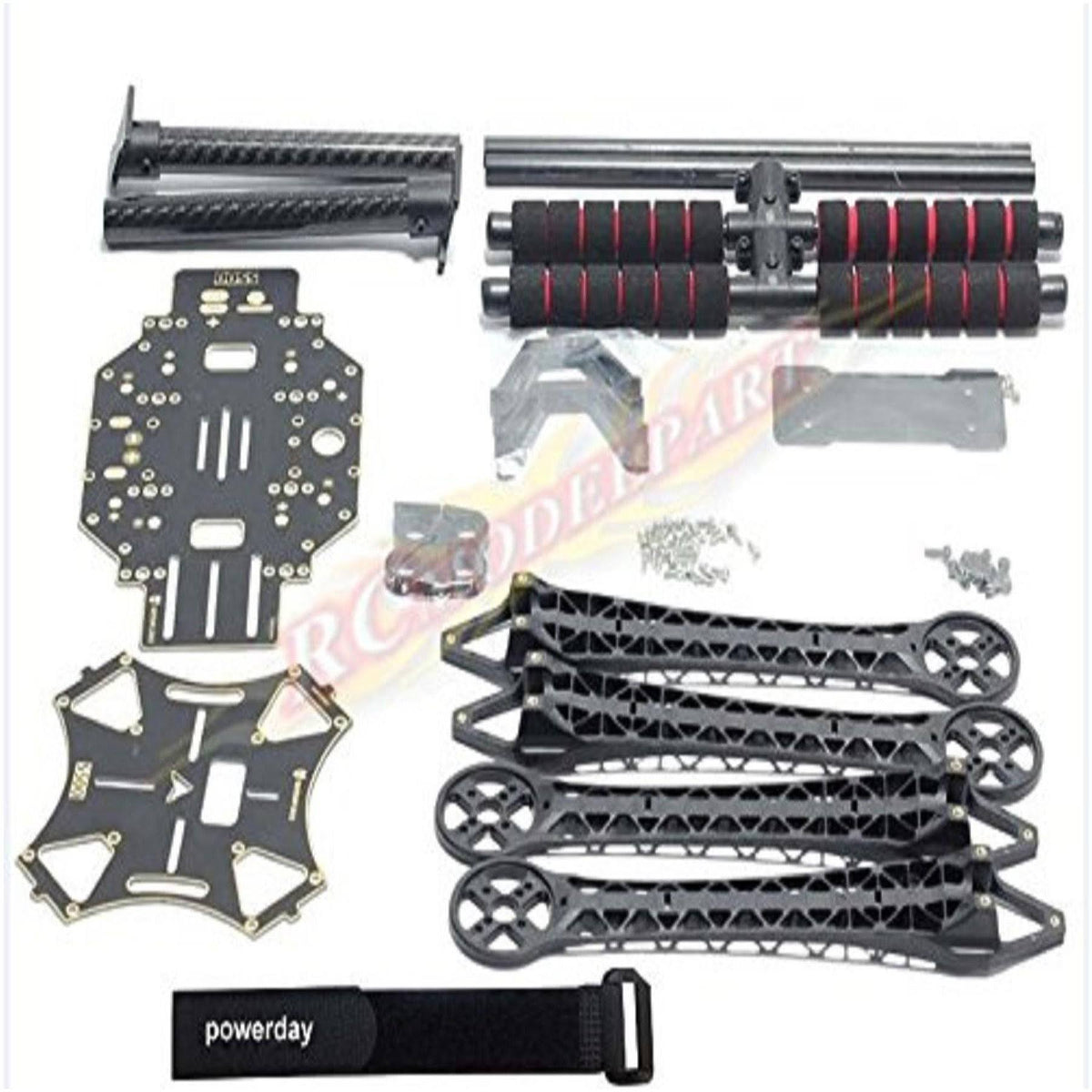 Quadcopter Fuselage Frame Kit PCB Version with Carbon Fiber Landing Gear Skid G66736