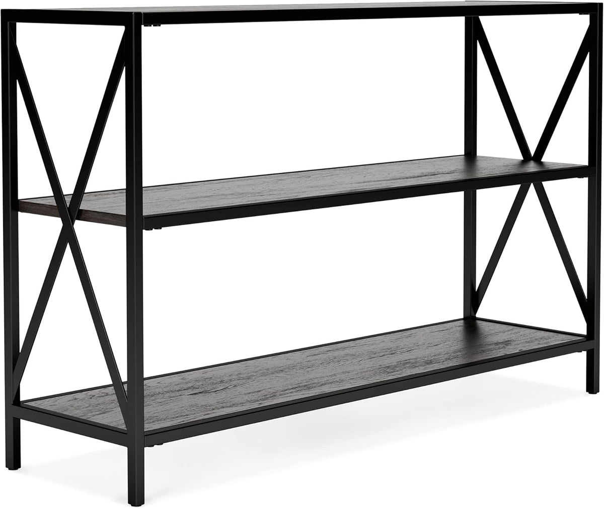 2 Tier Dark Gray Bookcase I3448