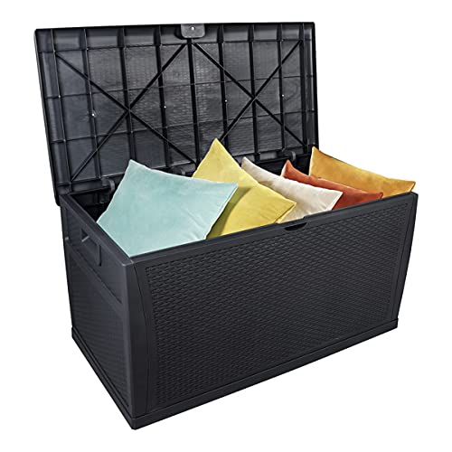 Brown 51 Gallon Waterproof Deck Storage Box N9916