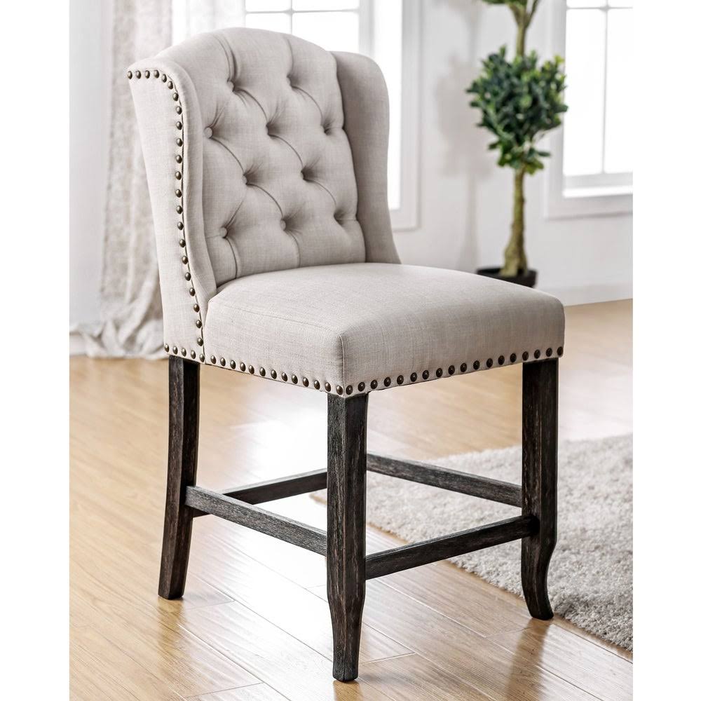 Dark Blue Counter Height Stool Set of 2 I4245