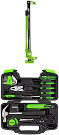 39-Piece Home Hand Tool Kit and 48-Inch Heavy Duty Farm Jack A921664