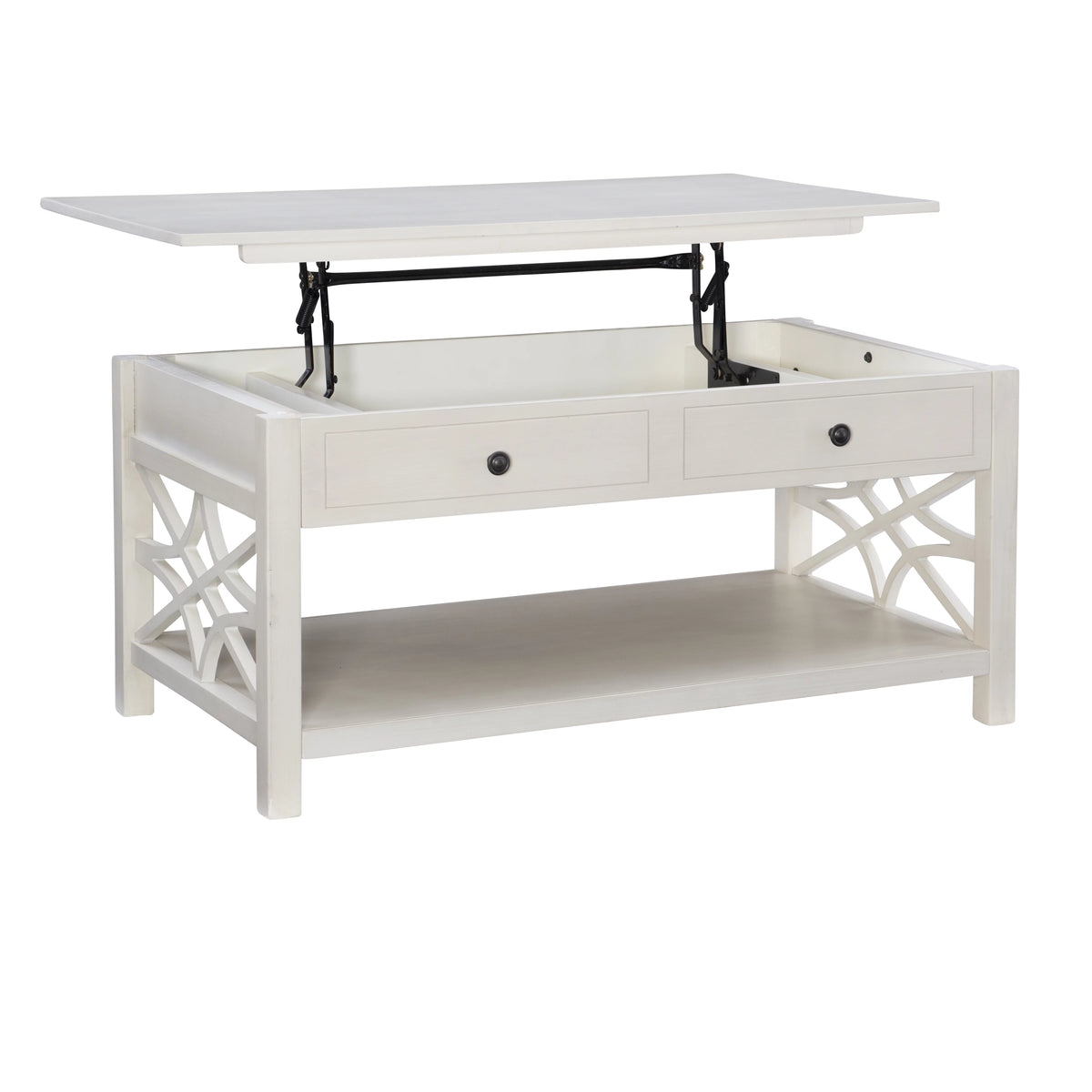 White 2-Drawer Lift-Top Coffee Table U122010
