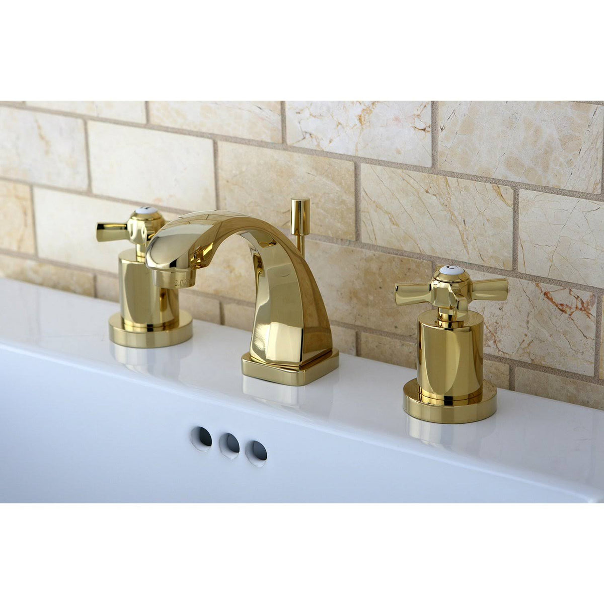Polished Brass Mini Widespread Lavatory Faucet I84897
