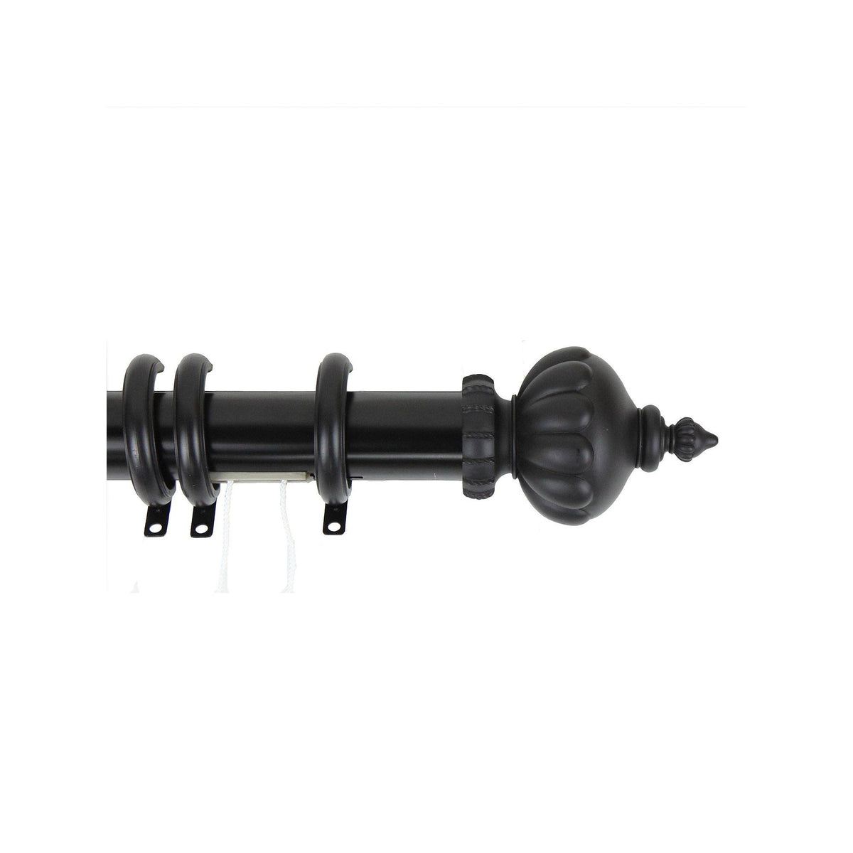 Black Decorative Traverse Rod with Rings V5369