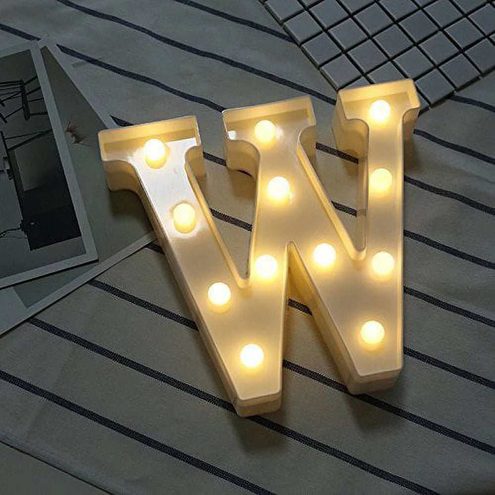 Light up Letter LED Alphabet Number Symbol Plastic Decoration D1623