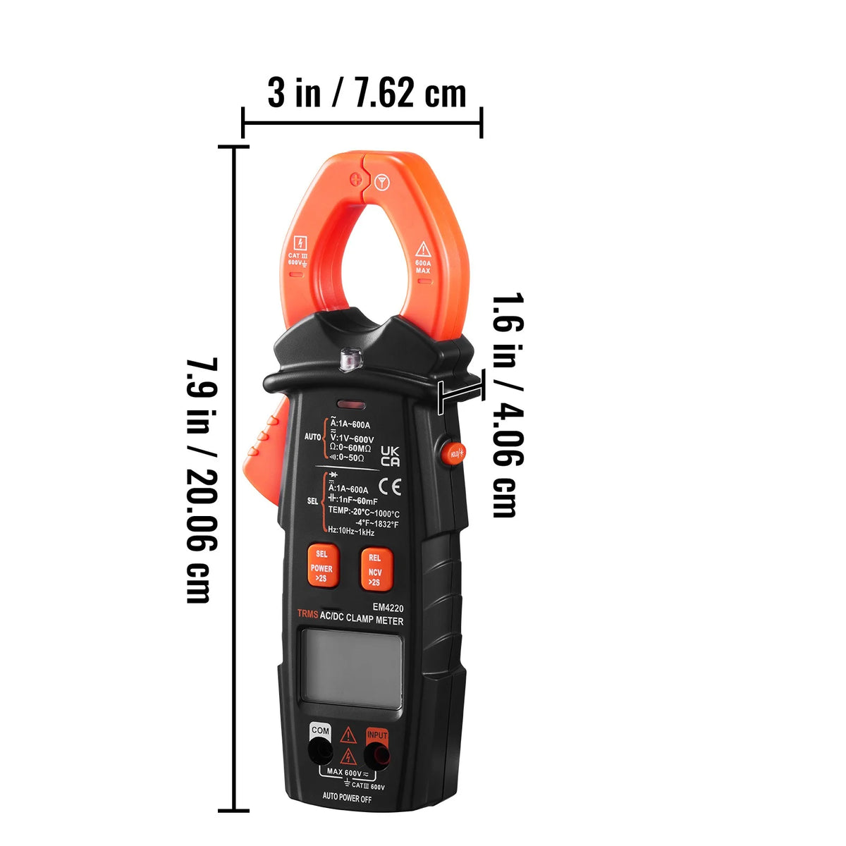 6000 Counts True RMS Digital Clamp Meter Q824