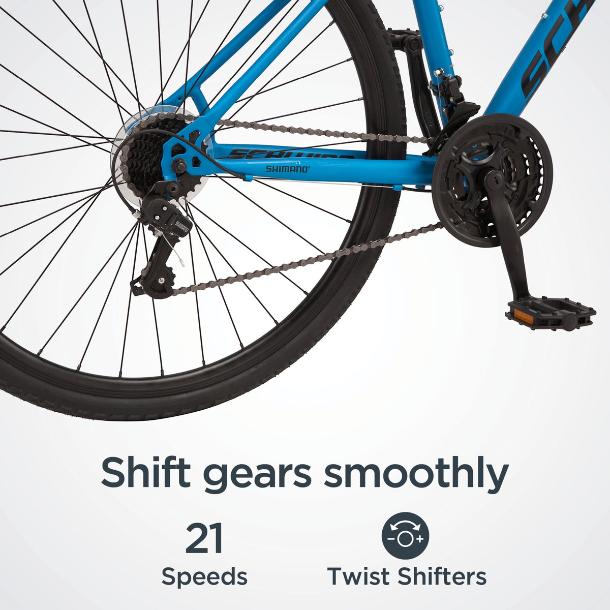 Blue 21 Speeds 700c Wheels Hybrid Bike X5675