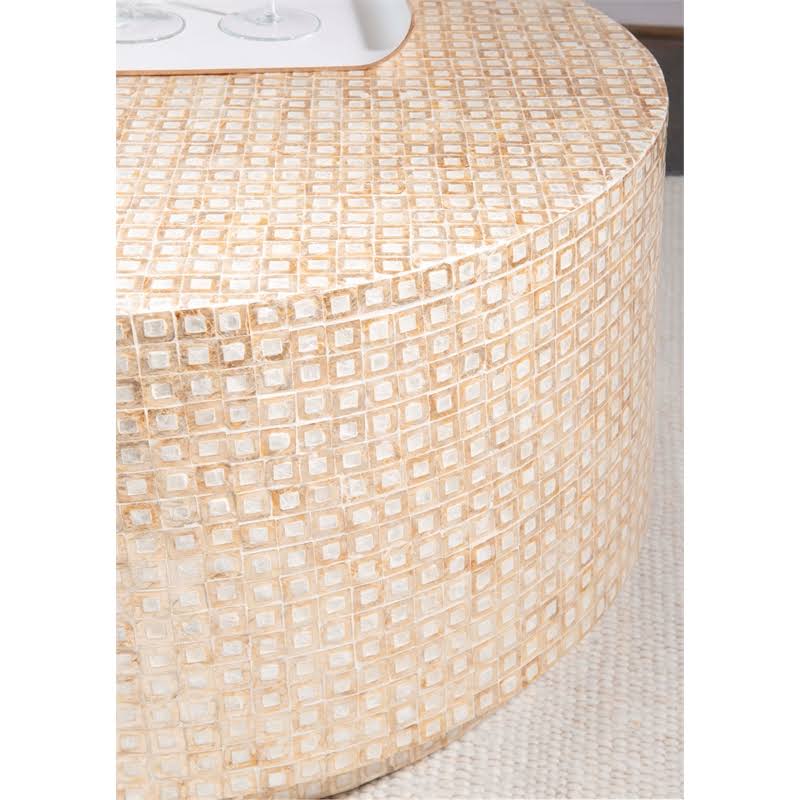 Gold Capiz Mosaic Coffee Table L6359