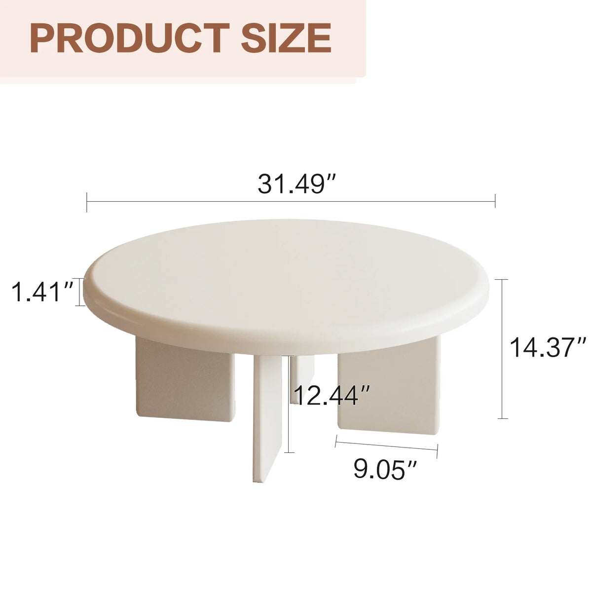 White Round Coffee Table U8454