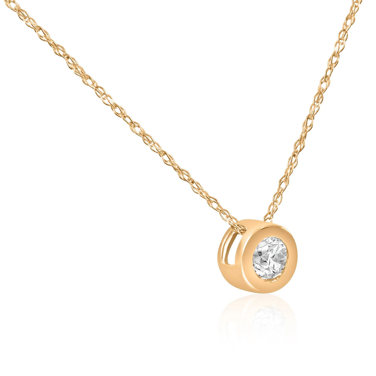 14k Yellow Gold Diamond Pendant B3185