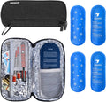 Black Insulin Travel Case with Reusable Ice Packs J37541