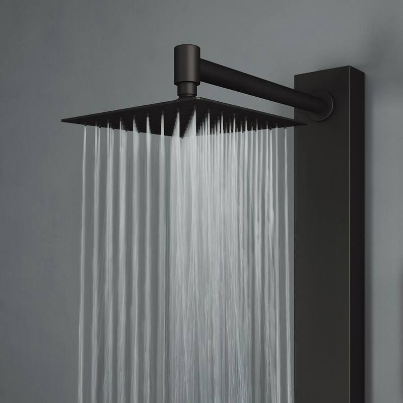 Matte Black 2-Jet Shower Panel System with Hand Shower Wand M131847