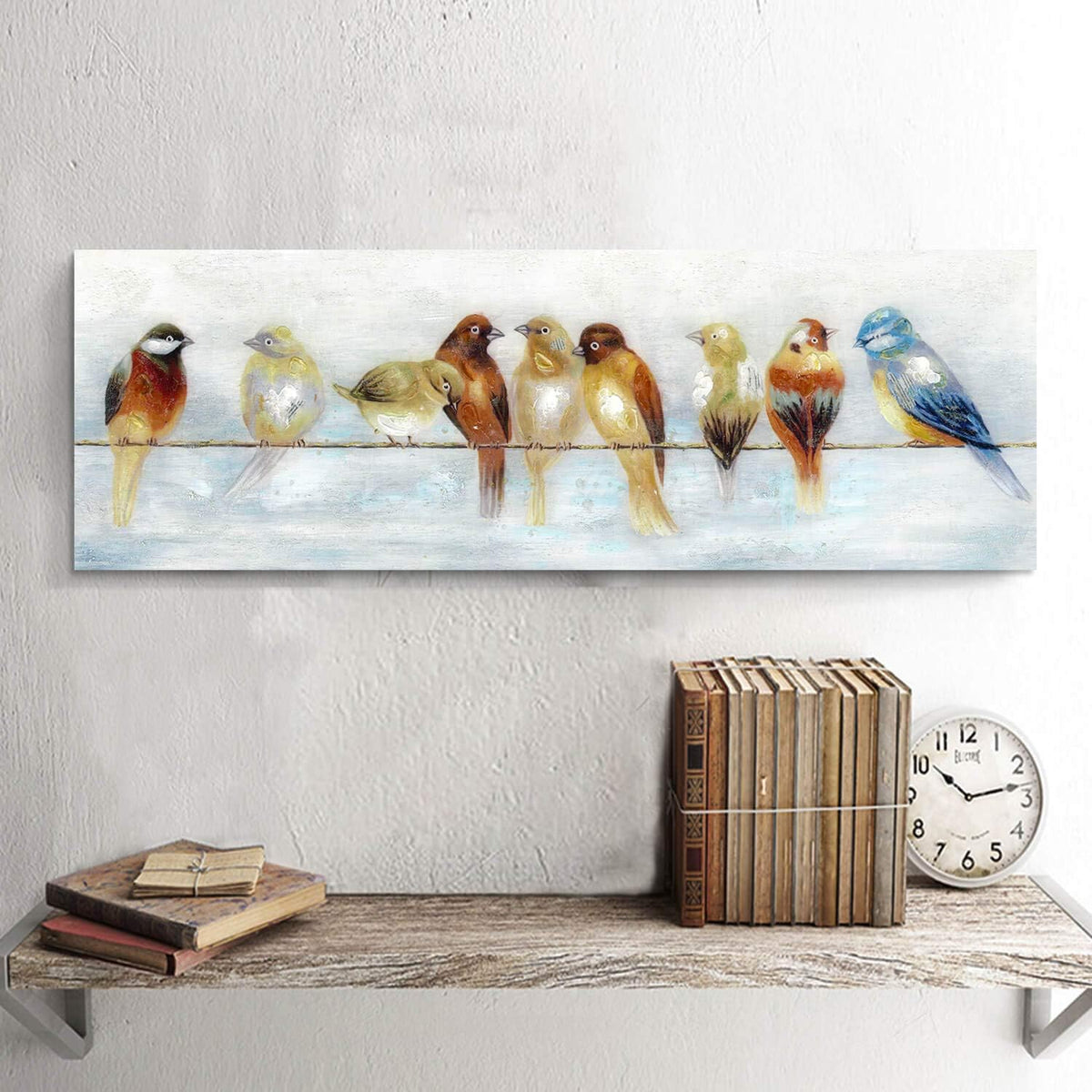 Abstract Birds Canvas Wall Art Sparrow Painting A959343