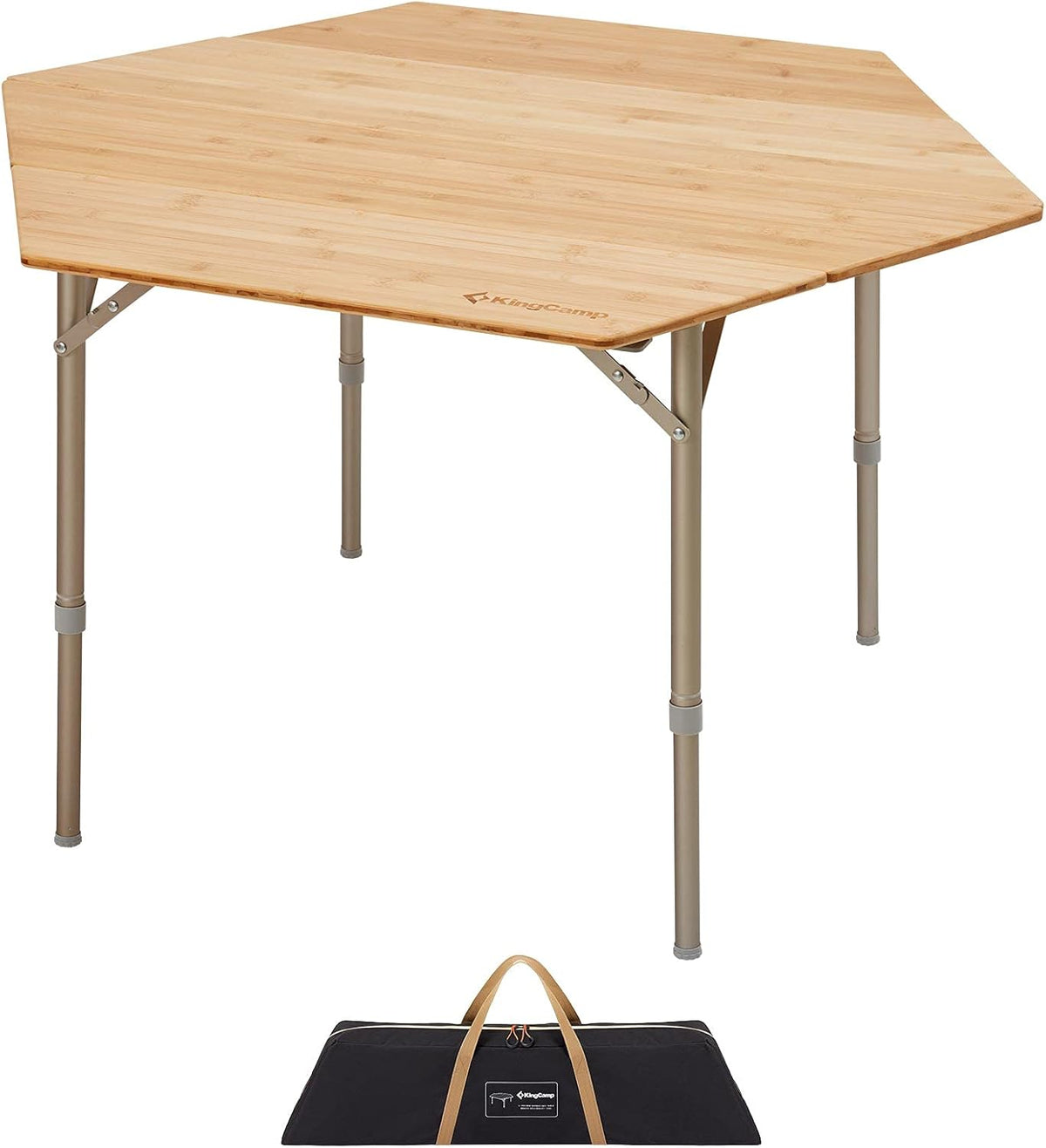 Bamboo Folding Camping Table with Carry Bag P462634