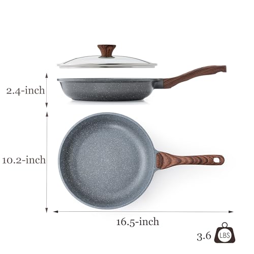 Nonstick Ceramic Frying Pan Skillet with Lid, 12.5 Inch M629682