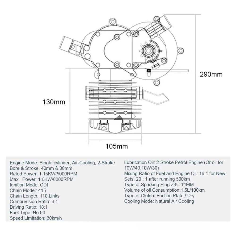 Wheeled Motorized Bike Conversion Kit 26/28 Inch V96431