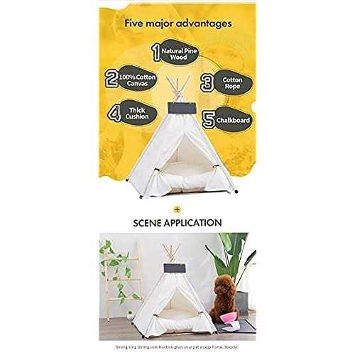 Pet Teepee Dog & Puppy Cat Bed with Thick Cushion H8116