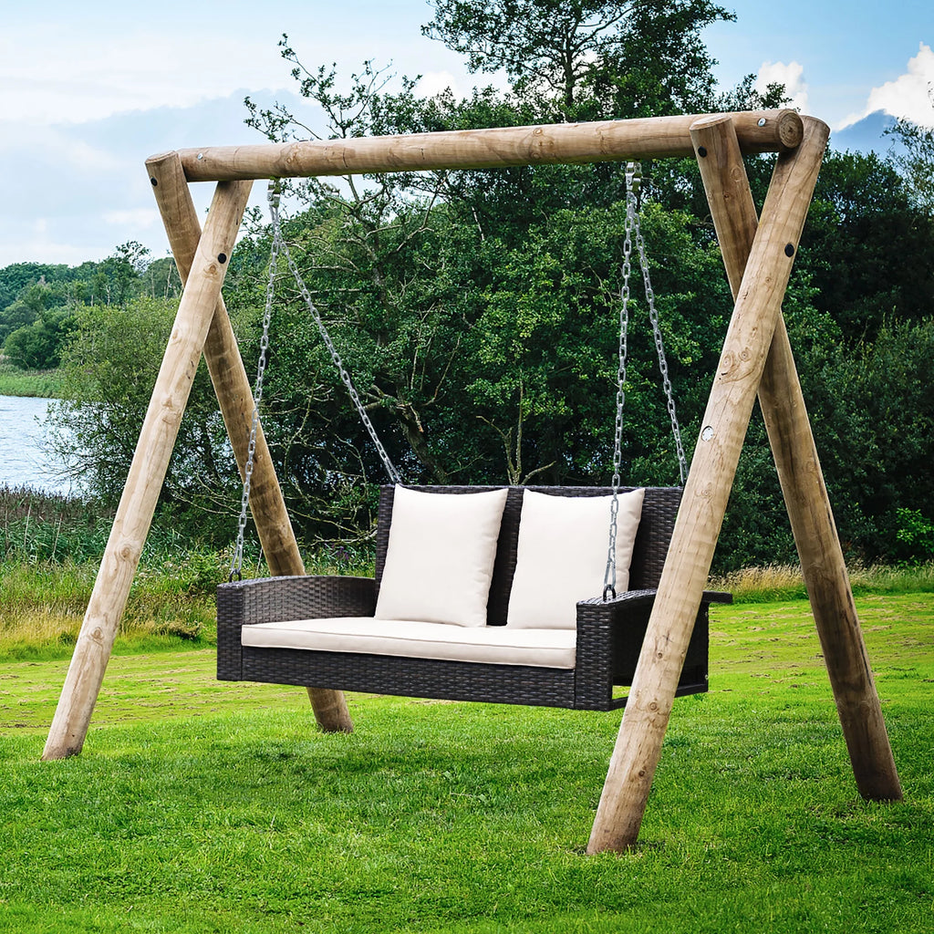 2-Person Rattan Hanging Porch Swing Bench M571413