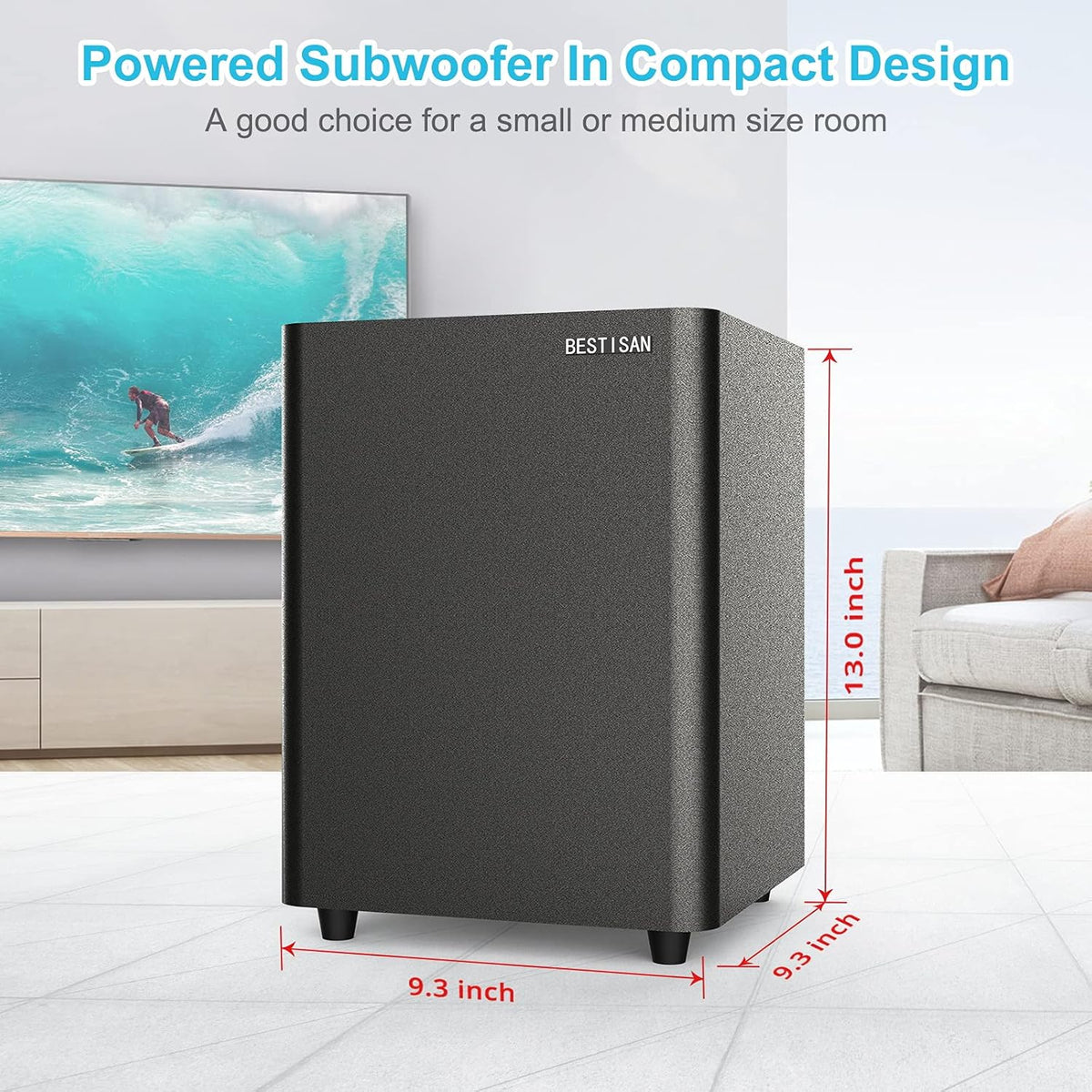Powered Down Firing Subwoofer, Black T564621