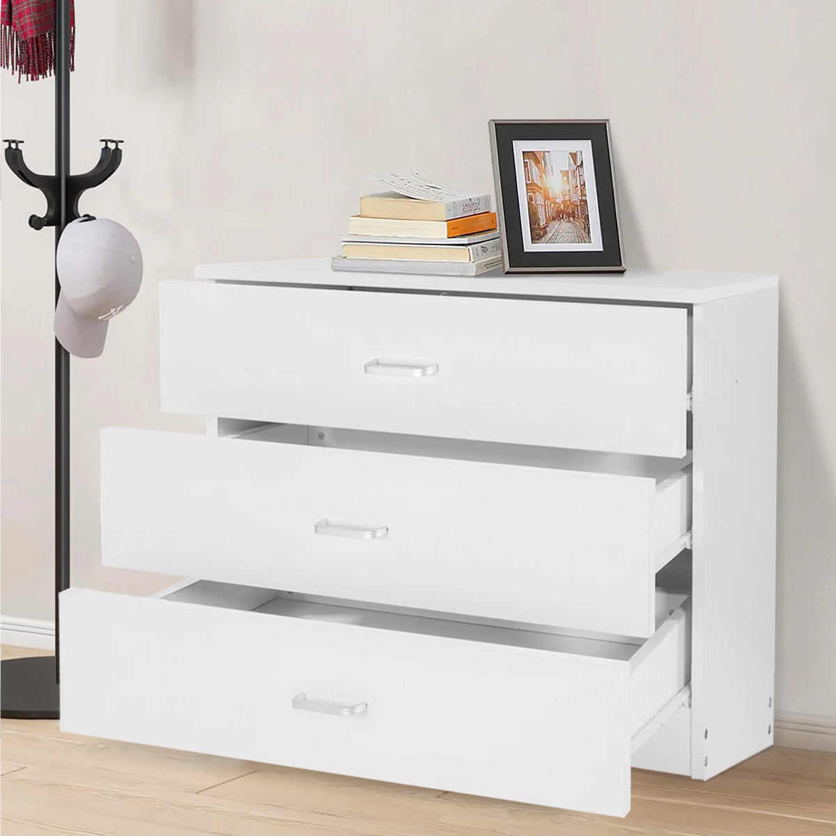Black 4 Drawer Dresser W368