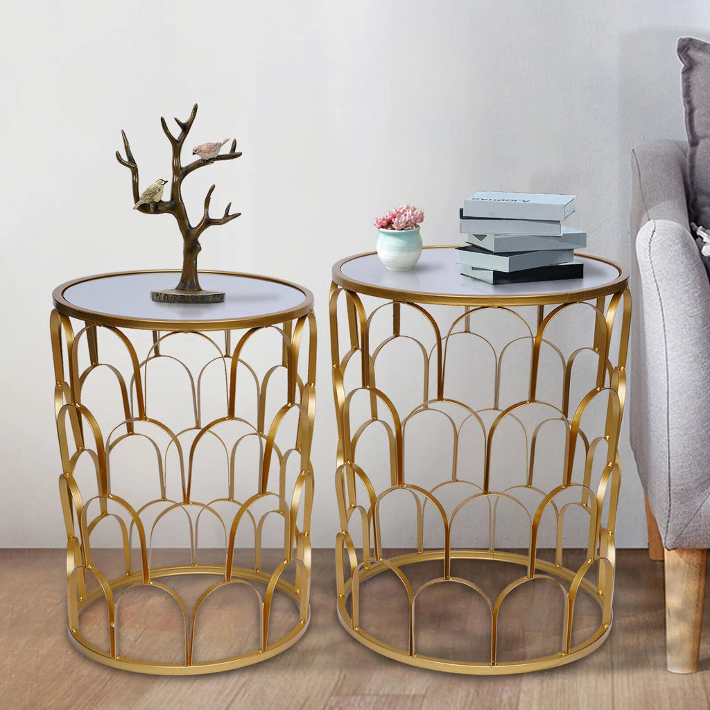 Metal Round Gold End Table K6150