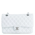 Quilted Medium Double Flap White W975995