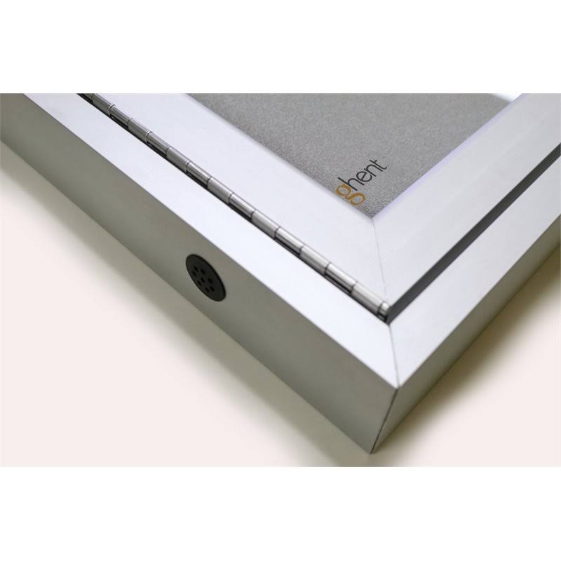 Navy 3-Door Enclosed Vinyl Bulletin Board W9681