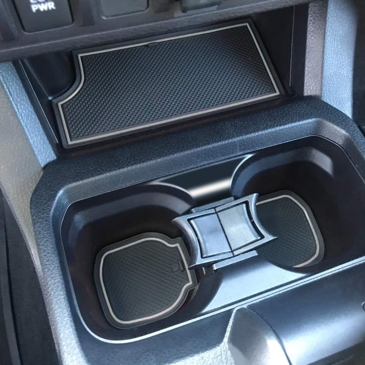 Red Trim Non-Slip Cup Holder Console Door Pocket Inserts Mats G96872