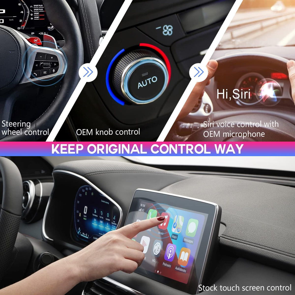 Carplay AI Box with WiFi, 4G SIM Card, Split Screen B258676