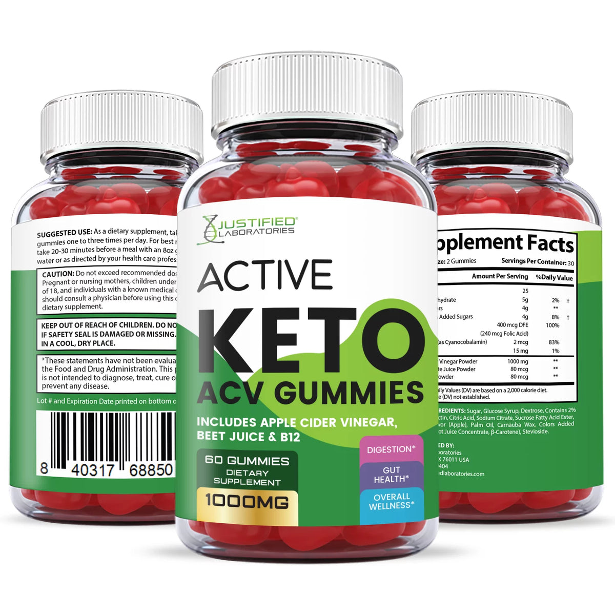 Keto ACV Gummies 1000mg & Pills 1275mg Bundle C7638