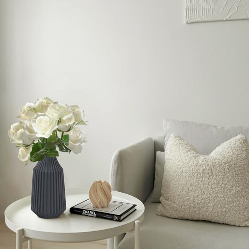 Black 8 Inch Ceramic Vase M7461